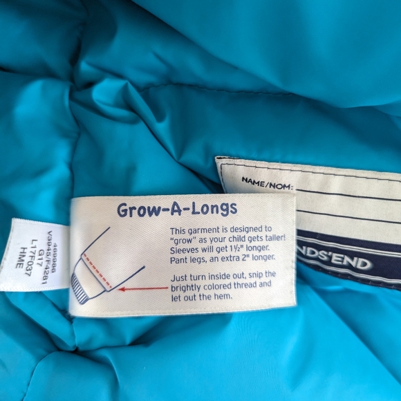 Kids Land's End Squall Coat - Blue, Size M 10/12 - Picture 6 of 11